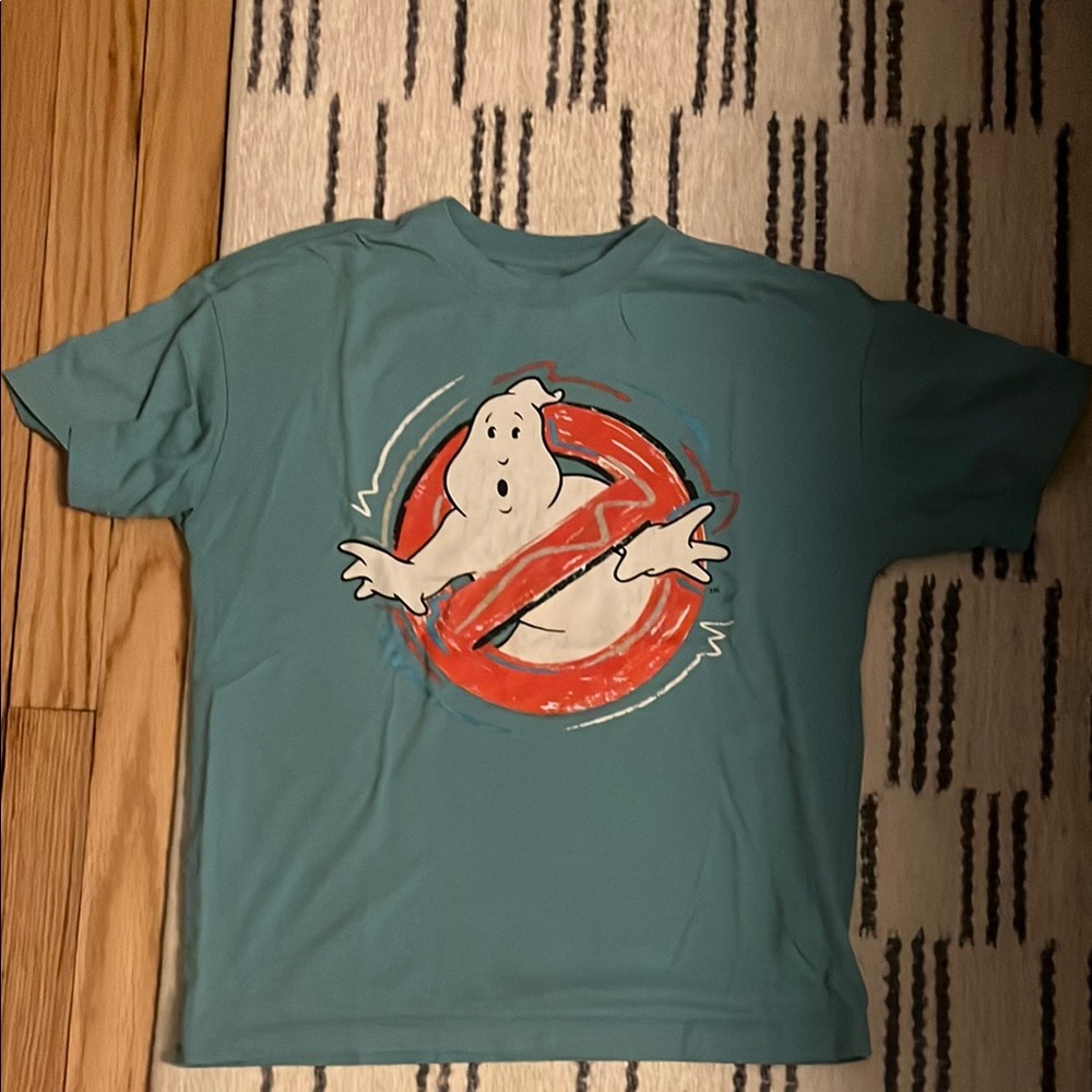 Teal Ghostbusters Graphic T-Shirt kids
